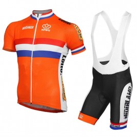 Ensemble cuissard vélo et maillot cyclisme équipe nationale Néerlandaise Dutch team