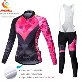 Ensemble cuissard vélo et maillot cyclisme hiver femmes Malciklo