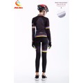 Ensemble cuissard vélo et maillot cyclisme hiver femmes polaire Malciklo