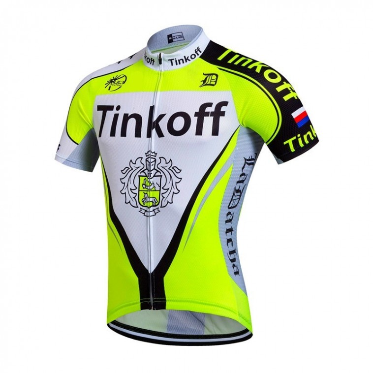 Maillot vélo équipe pro Tinkoff manches courtes