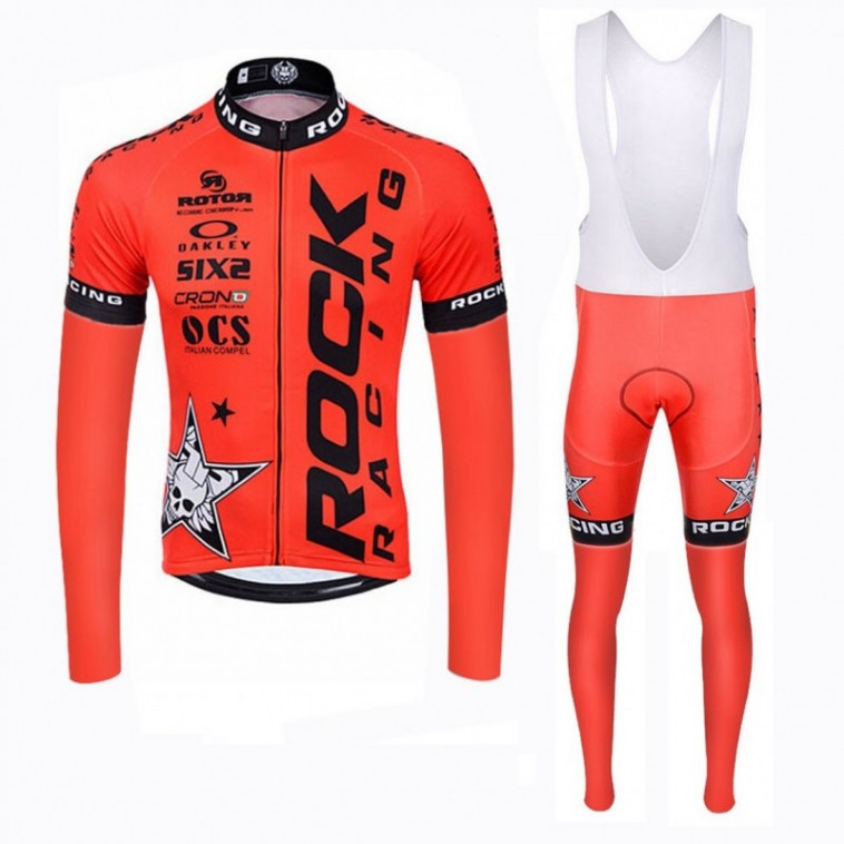 Ensemble cuissard vélo et maillot cyclisme Rock Racing manches longues