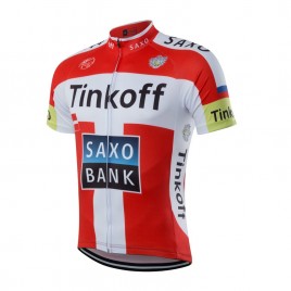 Maillot vélo équipe pro Tinkoff Saxo manches courtes