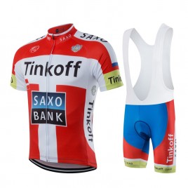 Ensemble cuissard vélo et maillot cyclisme équipe pro Tinkoff