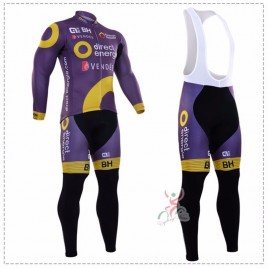 Ensemble cuissard vélo et maillot cyclisme hiver thermique équipe pro Alé Direct Energie Vendée