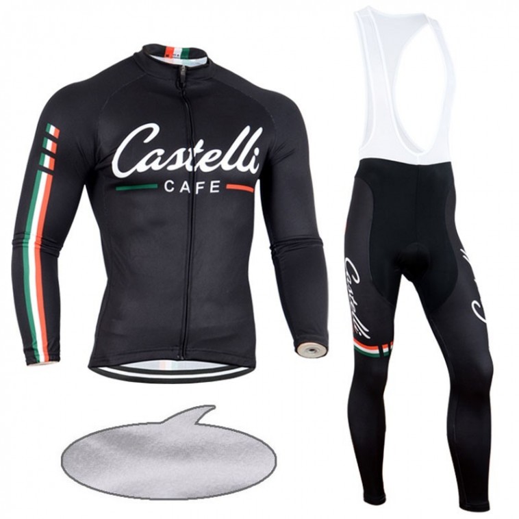 Ensemble cuissard vélo et maillot cyclisme hiver pro Castelli Café