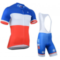 Ensemble cuissard vélo et maillot cyclisme équipe pro FDJ