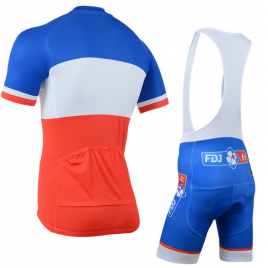 Ensemble cuissard vélo et maillot cyclisme équipe pro FDJ