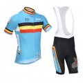 Ensemble cuissard vélo et maillot cyclisme équipe pro Belgique