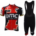 Ensemble cuissard vélo et maillot cyclisme équipe pro BMC Suisse gold