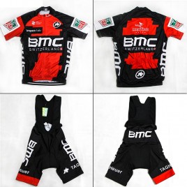 Ensemble cuissard vélo et maillot cyclisme équipe pro BMC Suisse