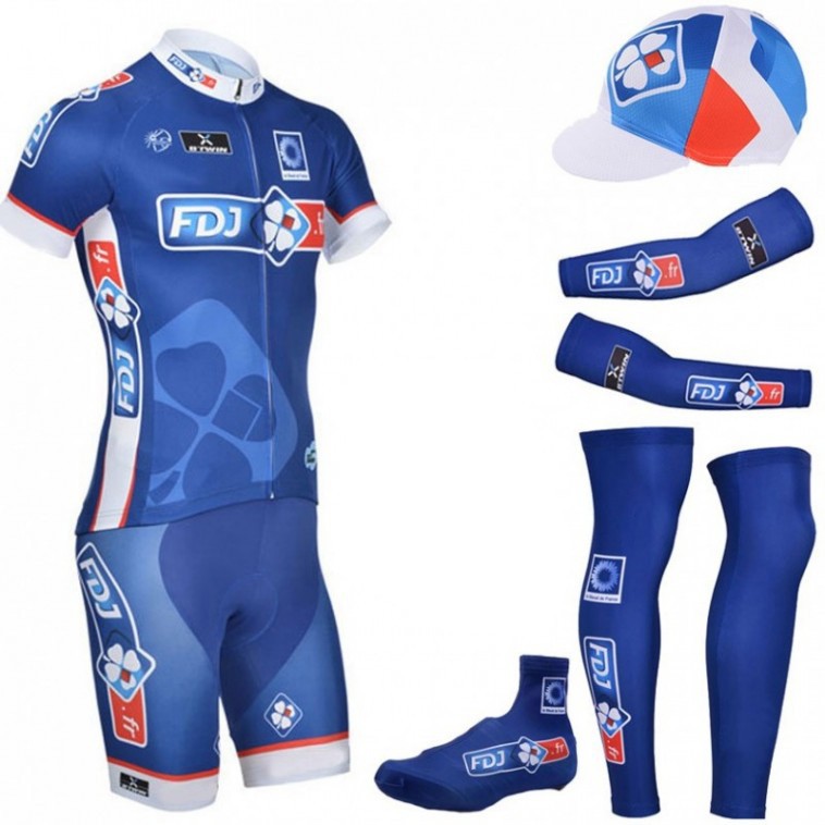 Tenue complète cyclisme équipe pro FDJ La Française des Jeux 2014