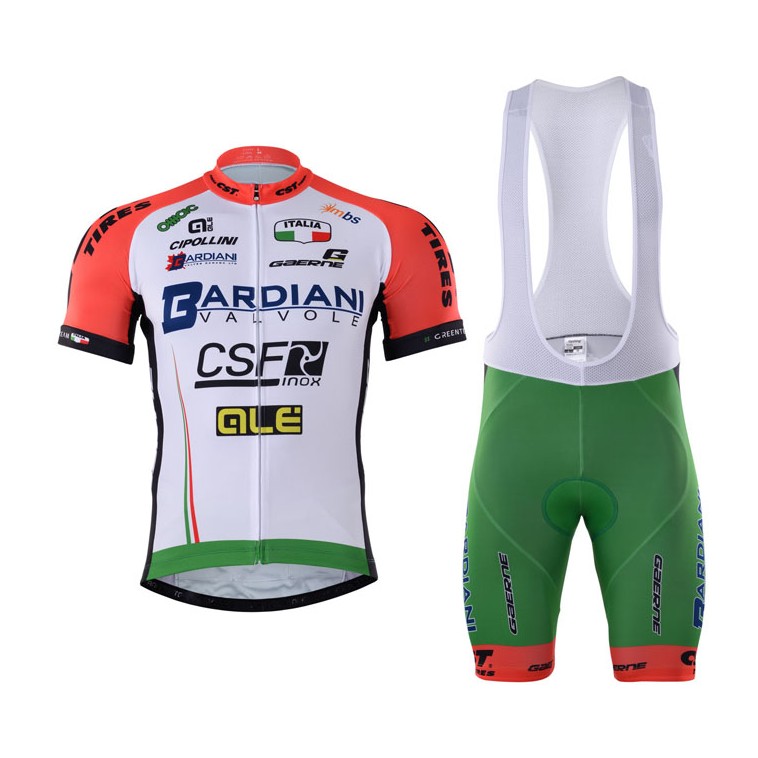 Ensemble cuissard vélo et maillot cyclisme équipe pro Bardiani CSF 2017