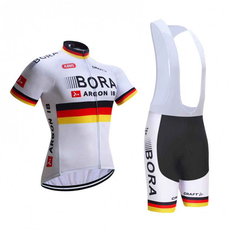 Ensemble cuissard vélo et maillot cyclisme équipe pro Bora Argon Craft