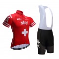 Ensemble cuissard vélo et maillot cyclisme équipe pro SKY Suisse