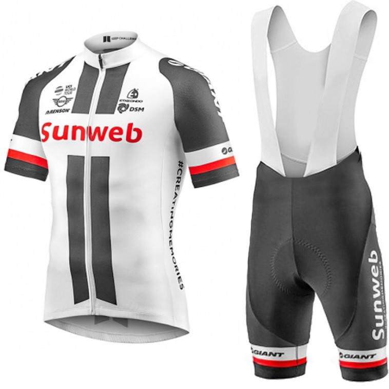 Ensemble cuissard vélo et maillot cyclisme équipe pro Sunweb Giant 2017