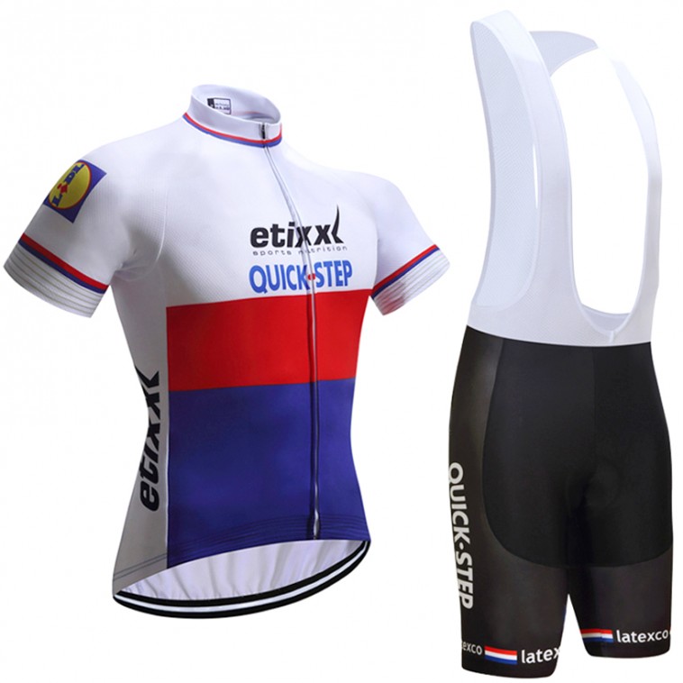 Ensemble cuissard vélo et maillot cyclisme équipe pro Etixx Quick Step