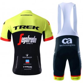 Ensemble cuissard vélo et maillot cyclisme équipe pro Trek Segafredo jaune