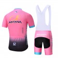 Ensemble cuissard vélo et maillot cyclisme équipe pro Astana "pink edition"