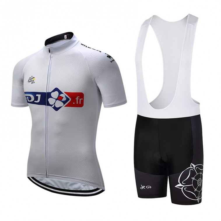 Ensemble cuissard vélo et maillot cyclisme équipe pro FDJ Tour 2017