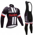 Ensemble cuissard vélo et maillot cyclisme hiver équipe pro Sunweb Giant 2017