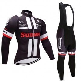 Ensemble cuissard vélo et maillot cyclisme hiver équipe pro Sunweb Giant 2017