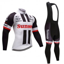 Ensemble cuissard vélo et maillot cyclisme hiver équipe pro Sunweb Giant 2017