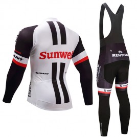 Ensemble cuissard vélo et maillot cyclisme hiver équipe pro Sunweb Giant 2017