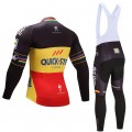 Ensemble cuissard vélo et maillot cyclisme hiver équipe pro Quick-Step 2017