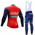 Ensemble cuissard vélo et maillot cyclisme hiver équipe pro Bahrain Merida