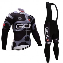 Ensemble cuissard vélo et maillot cyclisme hiver équipe pro GCN