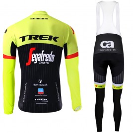 Ensemble cuissard vélo et maillot cyclisme hiver équipe pro Trek Segafredo