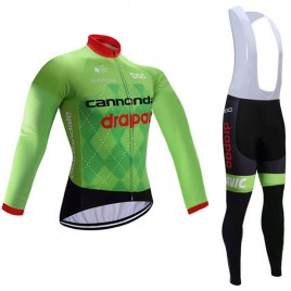 Ensemble cuissard vélo et maillot cyclisme hiver équipe pro Cannondale Drapac