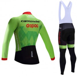 Ensemble cuissard vélo et maillot cyclisme hiver équipe pro Cannondale Drapac