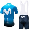 Ensemble cuissard vélo et maillot cyclisme équipe pro Movistar 2018