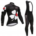 Ensemble cuissard vélo et maillot cyclisme hiver thermique équipe pro FDJ