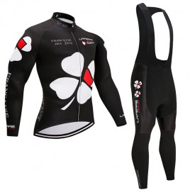 Ensemble cuissard vélo et maillot cyclisme hiver thermique équipe pro FDJ