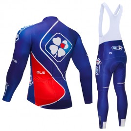 Ensemble cuissard vélo et maillot cyclisme hiver équipe pro FDJ 2018