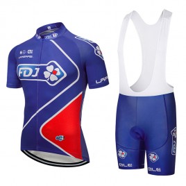 Ensemble cuissard vélo et maillot cyclisme équipe pro FDJ 2018