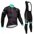 Ensemble cuissard vélo et maillot cyclisme hiver pro Bianchi Milano