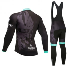 Ensemble cuissard vélo et maillot cyclisme hiver pro Bianchi Milano