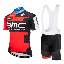 Ensemble cuissard vélo et maillot cyclisme équipe pro BMC Suisse 2018