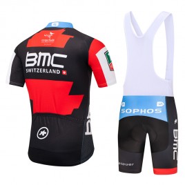 Ensemble cuissard vélo et maillot cyclisme équipe pro BMC Suisse 2018