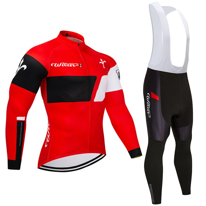 Ensemble cuissard velo et maillot cyclisme hiver equipe pro Wilier Team.16 Tenuevelo