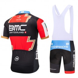 Ensemble cuissard vélo et maillot cyclisme équipe pro BMC Gold 2018