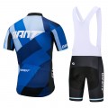 Ensemble cuissard vélo et maillot cyclisme équipe pro Giant 2018 bleu