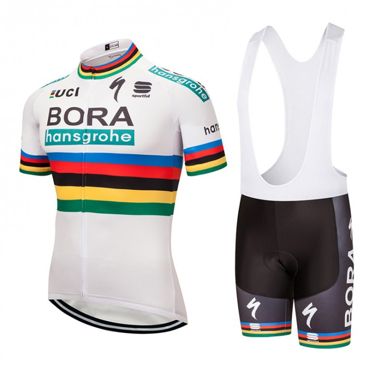 Ensemble cuissard vélo et maillot cyclisme équipe pro Bora UCI 2018