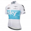 Maillot vélo équipe pro SKY 2018 blanc manches courtes