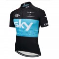 Maillot vélo équipe pro SKY 2018 noir manches courtes