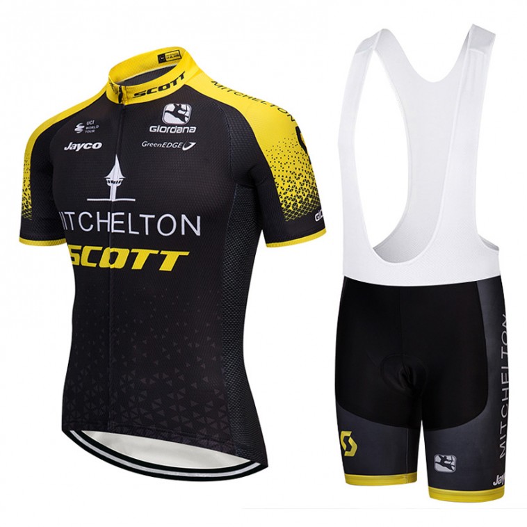 Ensemble cuissard vélo et maillot cyclisme équipe pro Mitchelton - Scott 2018