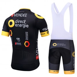 Ensemble cuissard vélo et maillot cyclisme équipe pro Direct Energie 2018